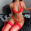 Erotic Open Crotch Bra G-string Sex Ladies Set Women Lingerie Lace-up Push Up Bras Open Ass Panties Exotic Sexy Female Underwear