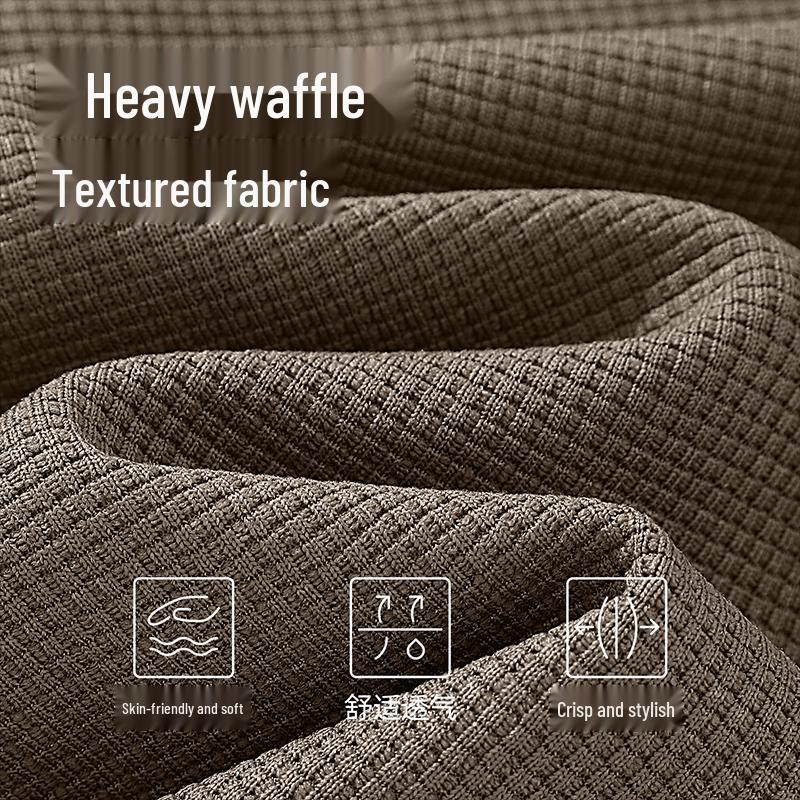 JEEP Men's Waffle Faux Two-Piece Long Sleeve T-Shirt