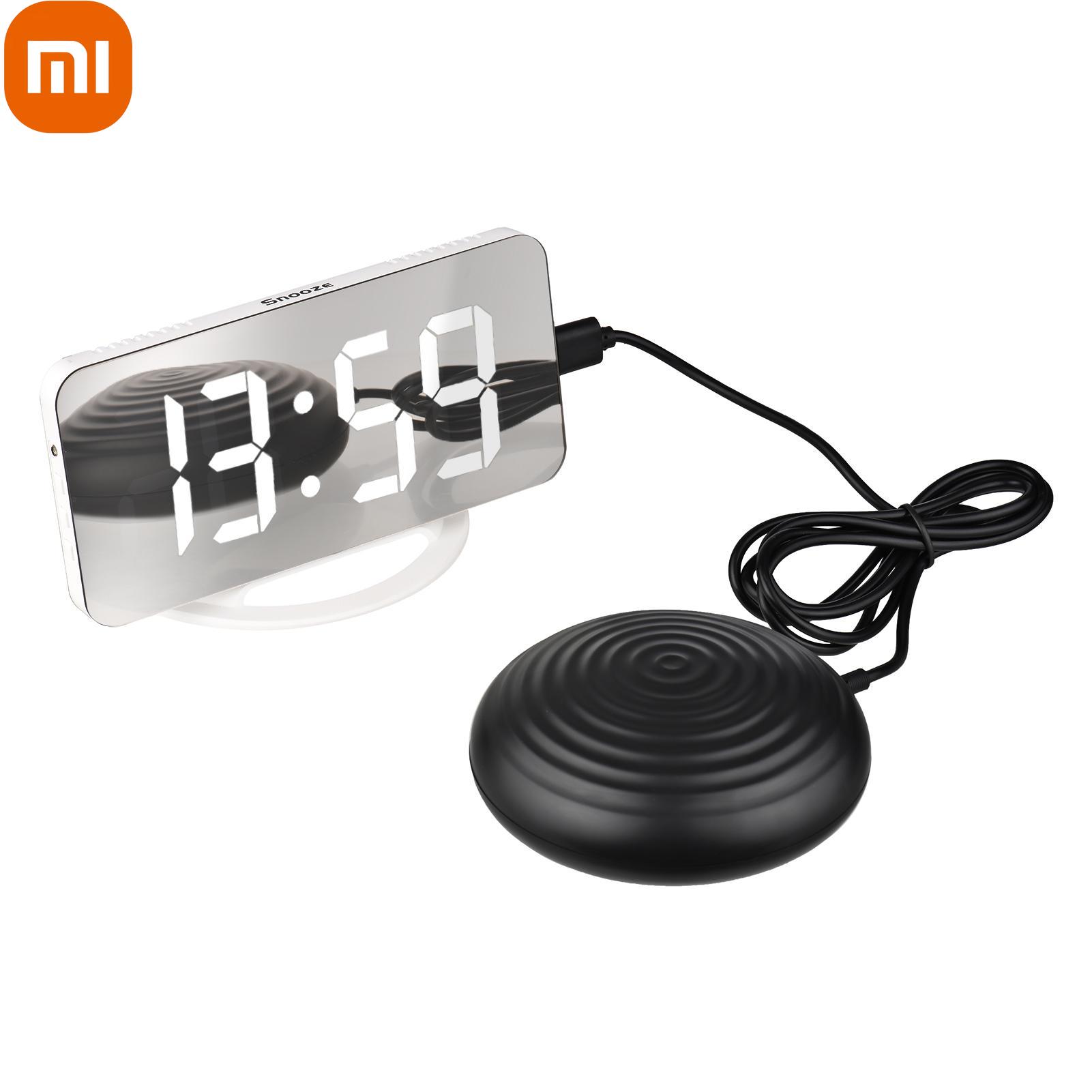 

Вибрационный будильник Xiaomi, цифровой зеркальный будильник, с большим четким экраном, регулируемой яркостью, двойной