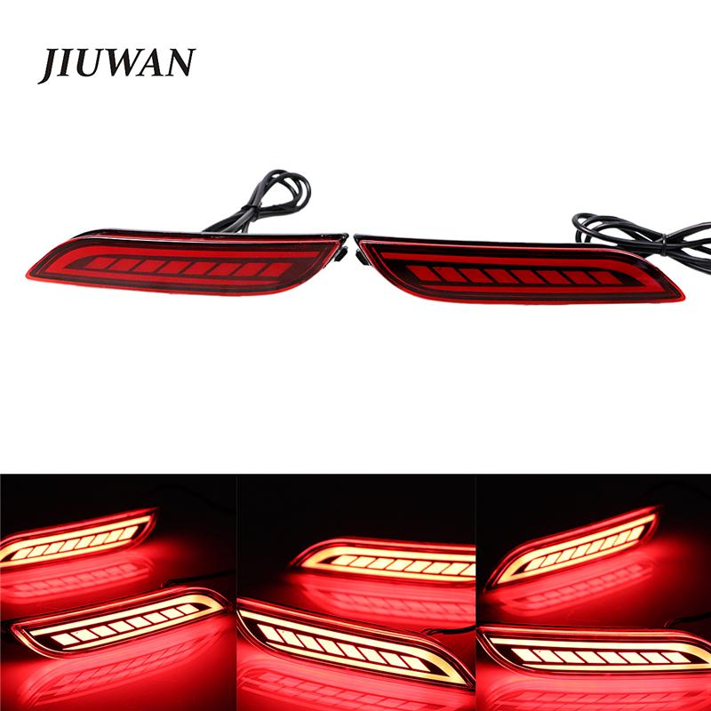 2 szt. Tylne światło zderzaka samochodu światło hamowania czerwone światło LED Stop ostrzegawcze lampa odblaskowa dla Toyota Camry 2018 2019 z 2 rodzajami funkcji
