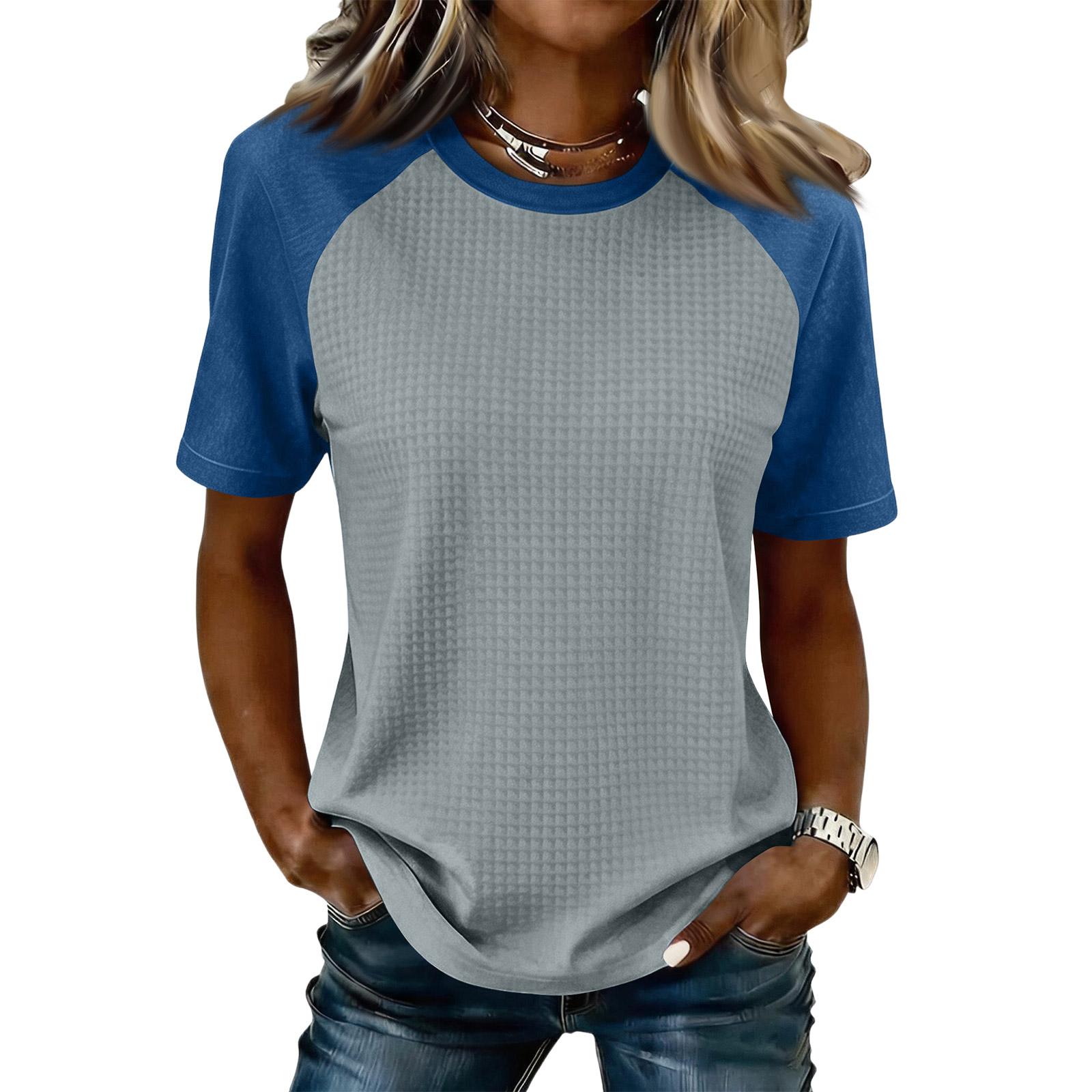 

Womens Knit Raglan Sleeve Crewneck Top Lightweight Loose Fit Casual Oversized Pullover Shirt Vintage Style XL