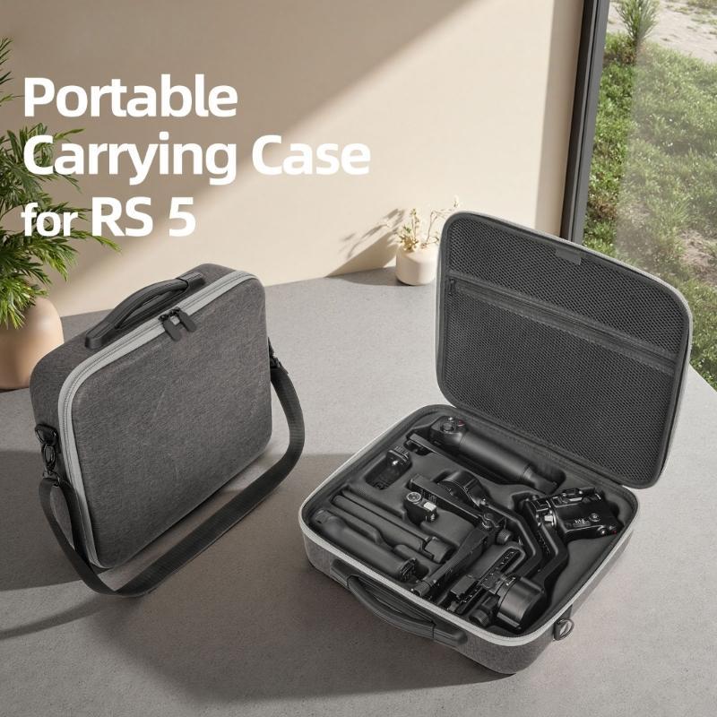 Durability Hard Shell Carrying Case For RS5 Stabilizer And Accessories Storage Box With Shockproof Compartments Design