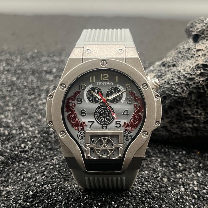 Von Jason Statham inspirierte Herren-Silikon-Quarzuhr – Trendig und verkauft sich schnell!