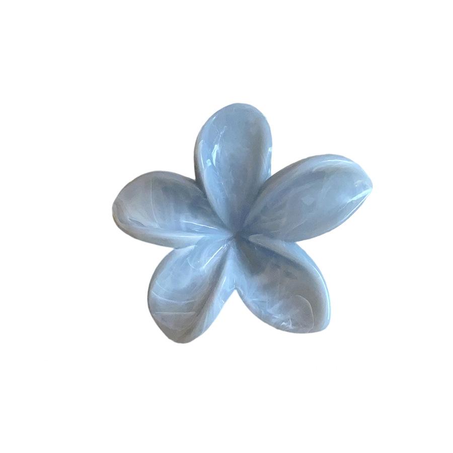Acrylic double-sided smudged flower grab clip Korean fresh semi-tied hairpin temperament versatile shark clip hair accessories woman