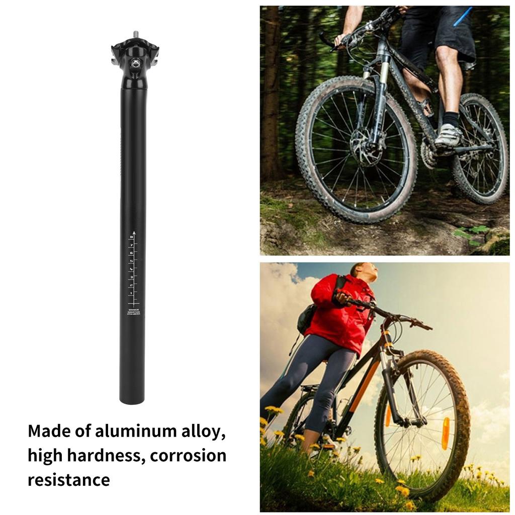 LUNJE Mountain Bike Seatpost Aluminum Alloy Saddle Post 31.6x400mm