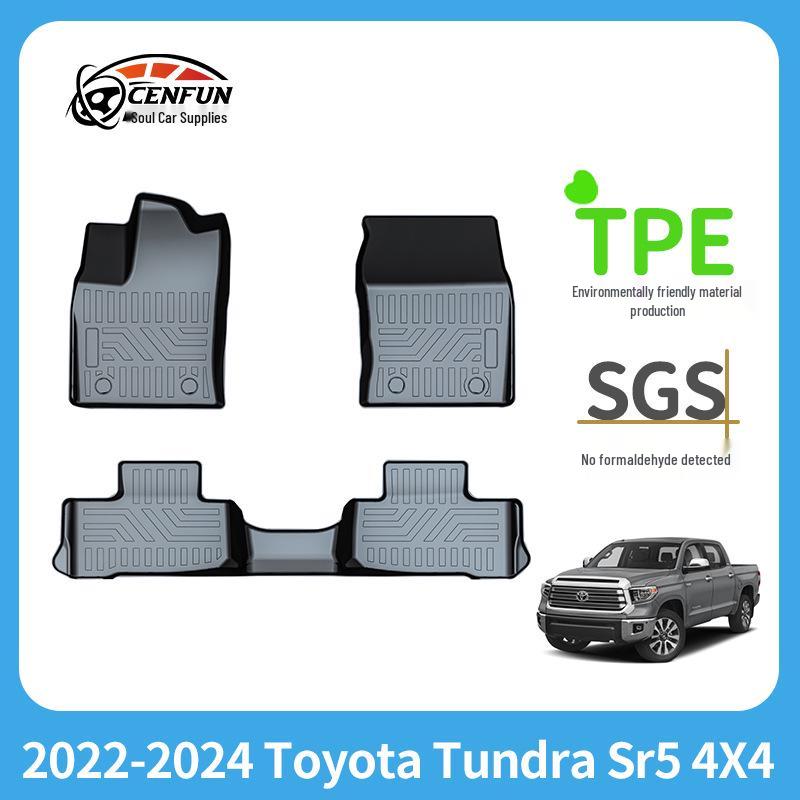 TPE All-Weather Odorless Floor Mats for 2022-2024 Toyota Tundra SR5 4x4