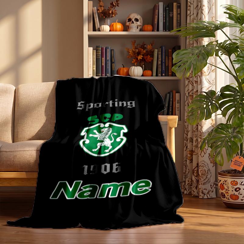 Sporting Clube De Portugal Custom Flannel Blankets Soft Warm Cozy Throws for Home Decor Holiday Gifts