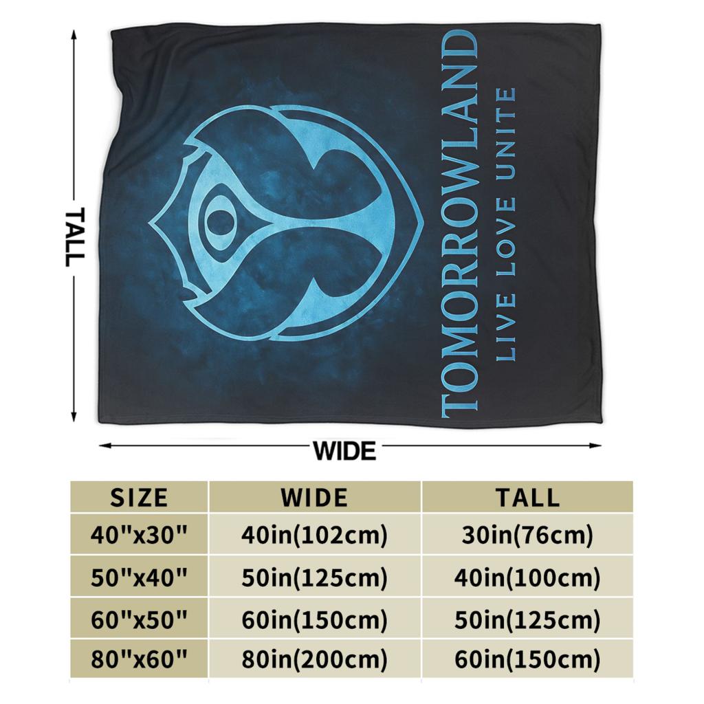 Tomorrowlands Music Festival  Blanket Quality Super Warm  Bedding Throws Winter Decorative Living Room Pattern Bedspread