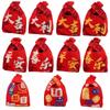 Chinese Style New Year Gift Bag Red Knot Wrist Bag Fashion Spring Festival Handbag  Gift Wrap