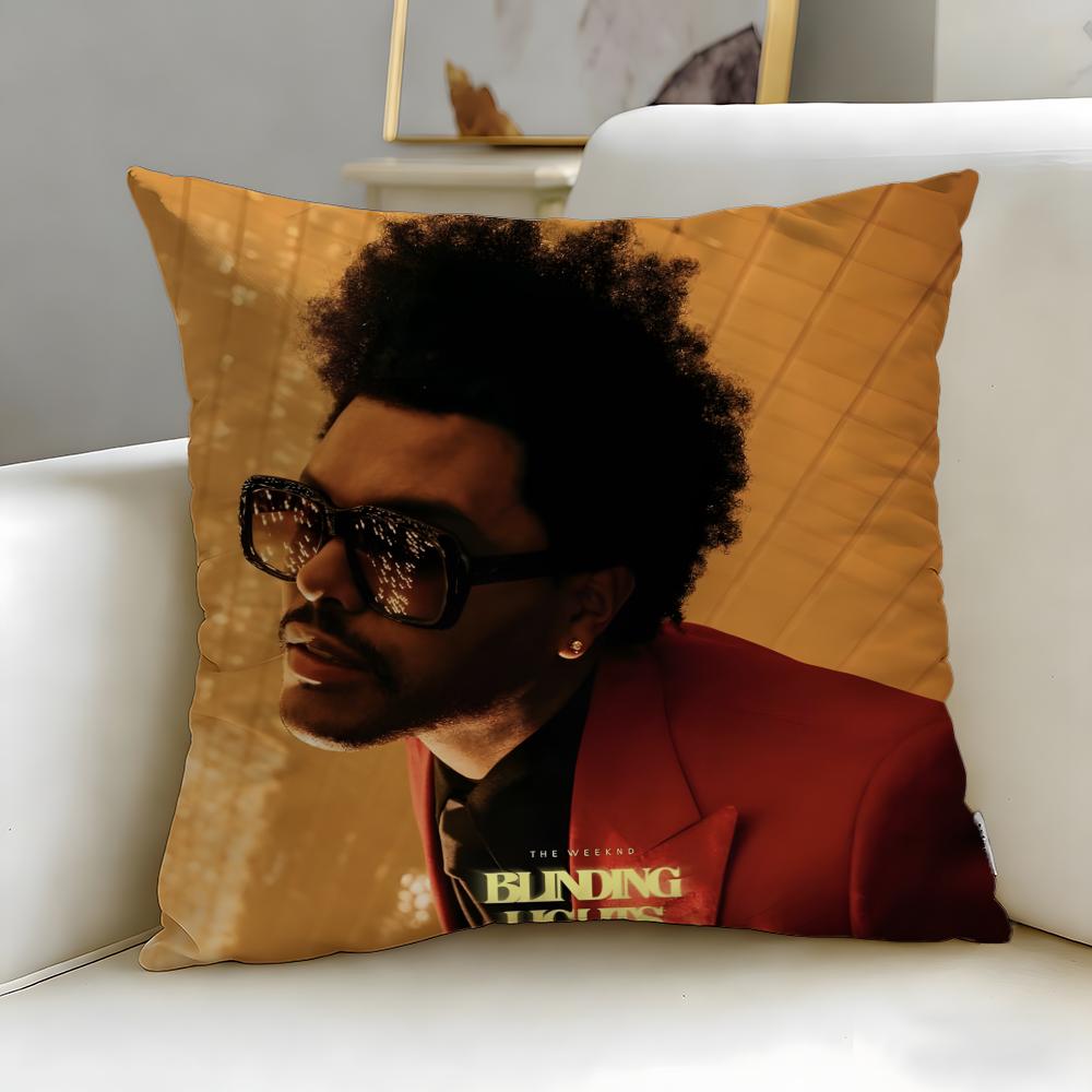 popular singer The Weeknd Cushion Cover Soft  EasyWash Pillow Case  Versatile for Couch Bed Travel and Office