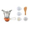 Aluminum Camping Cookware Utensils Set Outdoor Hiking Picnics Cooking Tableware With Folding Cutlery & Stove Easy to Use