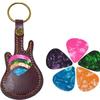 Picks Storage Pouch Portable Picks Holder Case Picks Organizer Leather For Bass Guitar Musicians Performance
