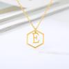 Simple and stylish English alphabet small fresh k gold titanium steel necklace women's accessories geometric collarbone chain
