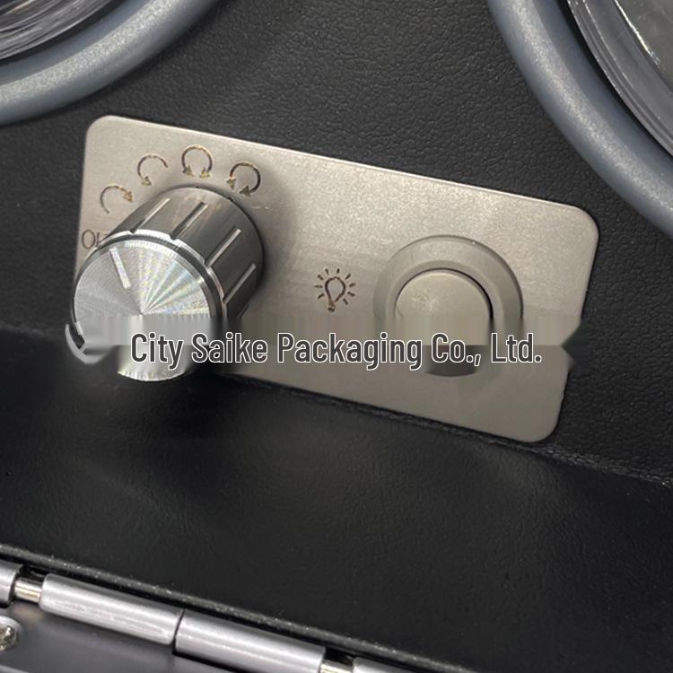 Black Walnut 4-Watch Automatic Watch Winder with Color Box