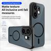 KEYSION Magnetic Phone Case for VIVO X200 FE Soft Silicone+PC Matte Translucent Black Shockproof Cover for VIVO X200 FE