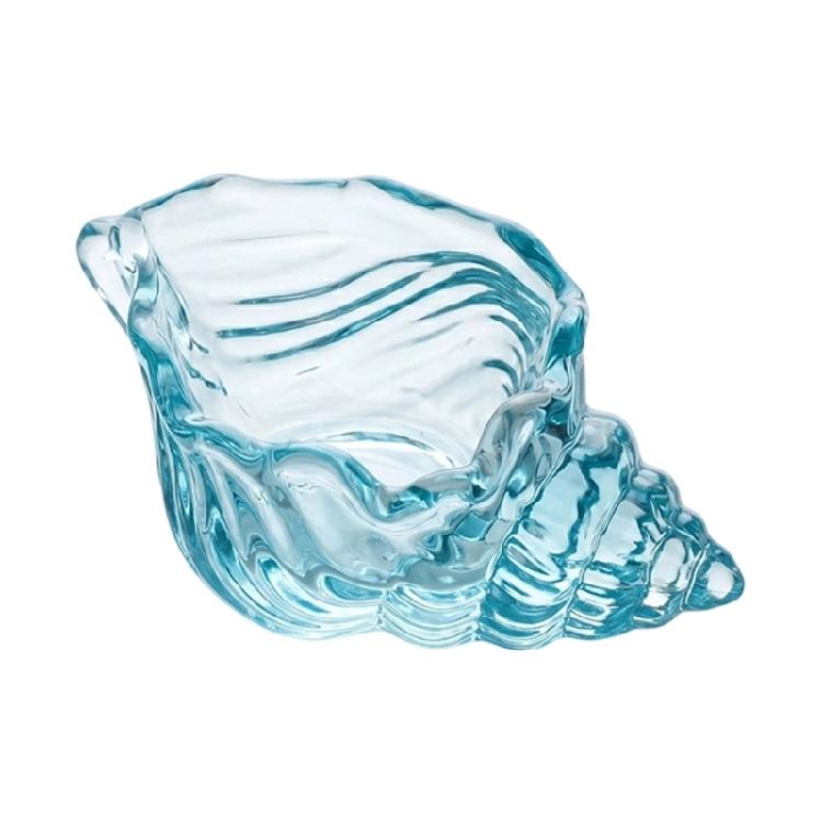 Glas-Muschel-Form Kerzenhalter für Küsten-Teelicht-Dekoration, Schreibtisch-Akzente für Regal, Schminktisch, Badezimmer oder Schlafzimmer white