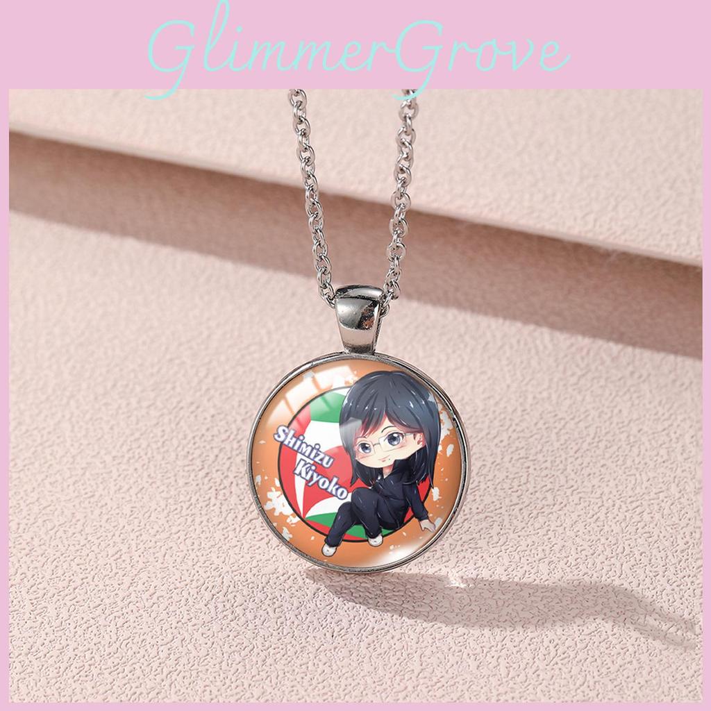 Stylish Hinata Shoyo Anime Inspired Gemstone Necklace For Volleyball Fans Unisex Jewelry