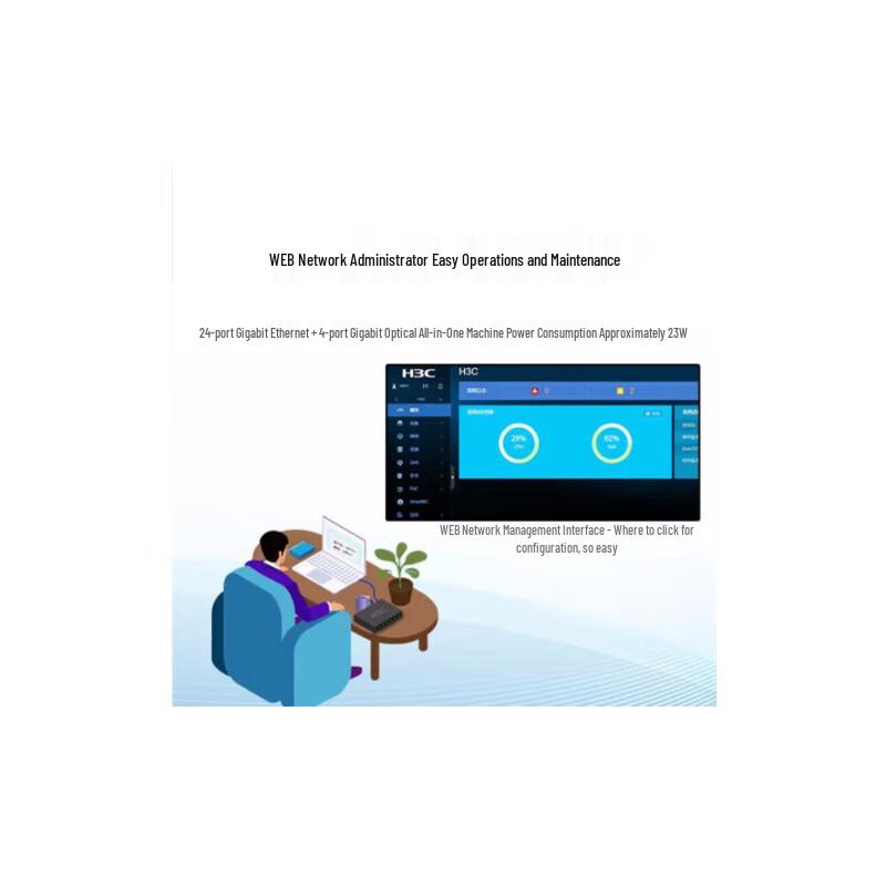 H3C S5024X-HPWR-EI 24-Port Gigabit PoE Managed Switch