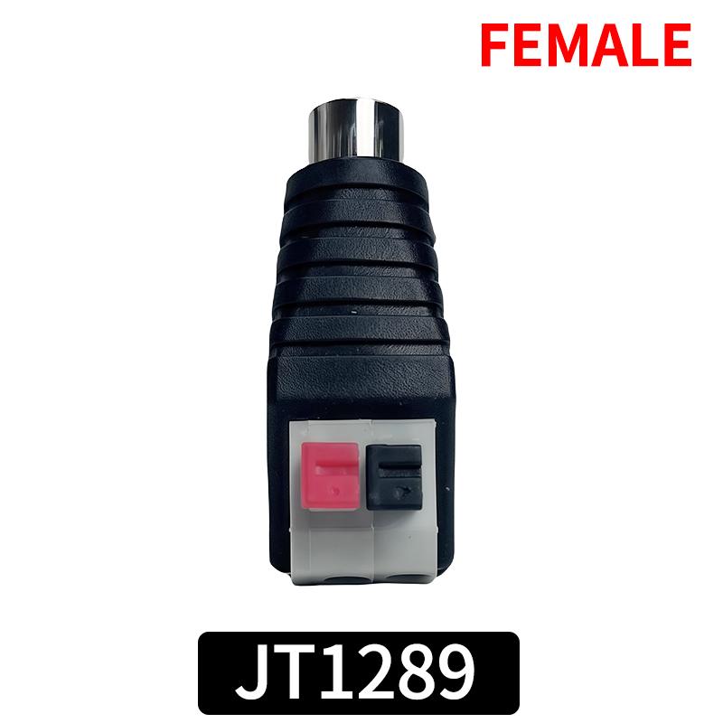 

4/10/40 Pcs RCA Male to Terminal Block RCA Female to Terminal, Solderless Crimp AV Audio Video Connector for Speaker Home Theate 4 PCS