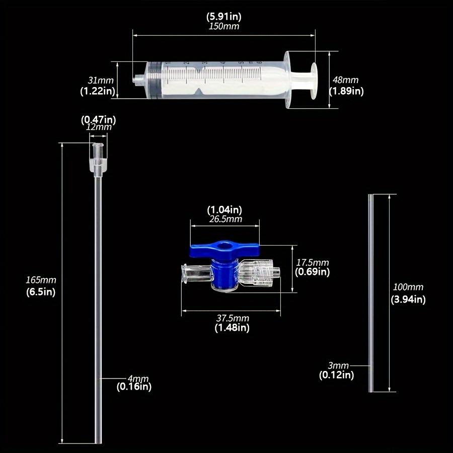 Nástroj na vstřikování tekutiny do bezdušových pneumatik jízdního kola 60 ml Injektor těsnicí hmoty do bezdušových pneumatik Nástroj na výměnu oleje/minerálního oleje Pro nářadí na opravu jízdních kol