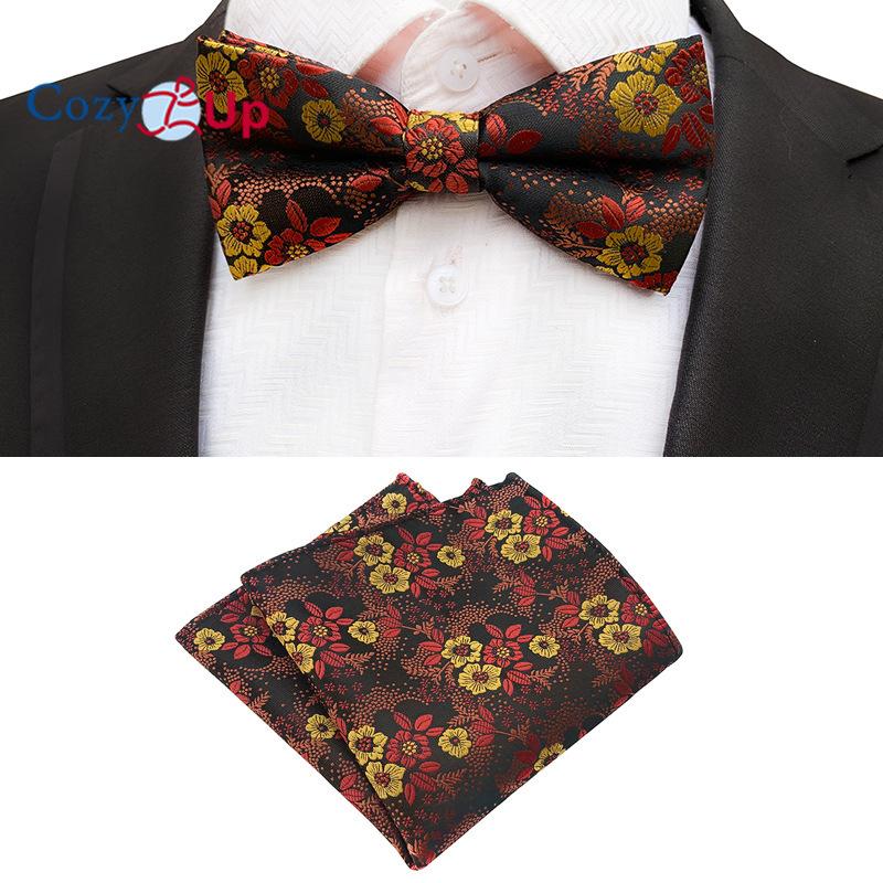 İki Parça Takım Paisley Papyon ve Cep Mendilleri