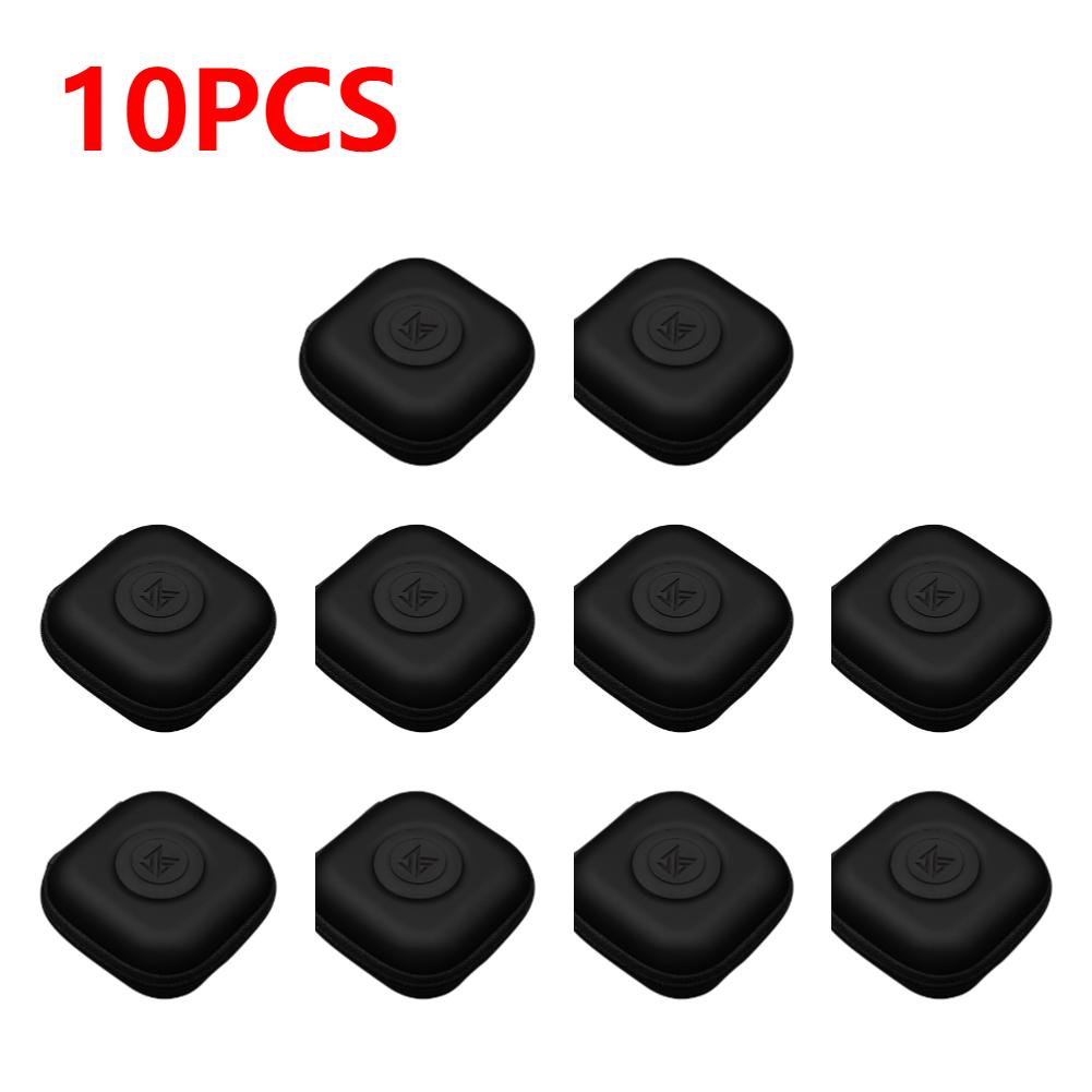 1-10PCS KZ Earphones Oval Storage Bag Wired Headphones PU Zipper Storage Box Portable Hold Case Container for KZ BA10 AS10 ES4