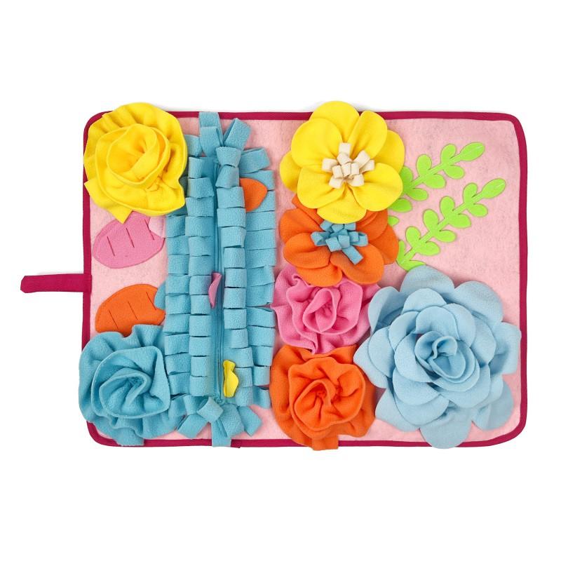 Interactive Snuffle Mat Small Pets - Slow Feeding Puzzle Toy Anti-Slip Sensory Enrichment Pad Dogs Cats