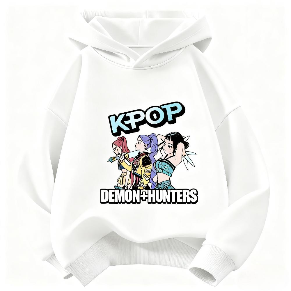 Kpop Devil Hunter Kinder-Hoodie, Herbst/Winter Warmer Hoodie, Modische Kleidung für Jungen und Mädchen, Devil Hunter Mädchenkleidung