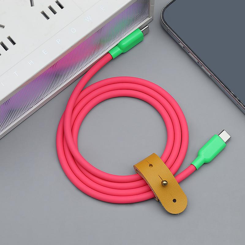Cavo di Ricarica Rapida Usb C-C in Silicone Liquido da 240W per 17 16 15 Pro Max S26