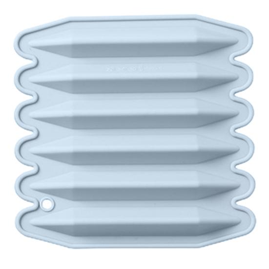 

Форма для мелков на 6 ячеек, антипригарная, гибкая, многоцелевая, пищевая, трафарет для карандашей и мастики для выпечки синий