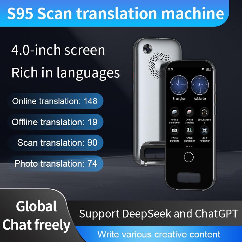S95 Scan Translation Machine Portable DeepSeek ChatGPT Real Time Intelligent Text Point Reading Learning Smart Voice Translator