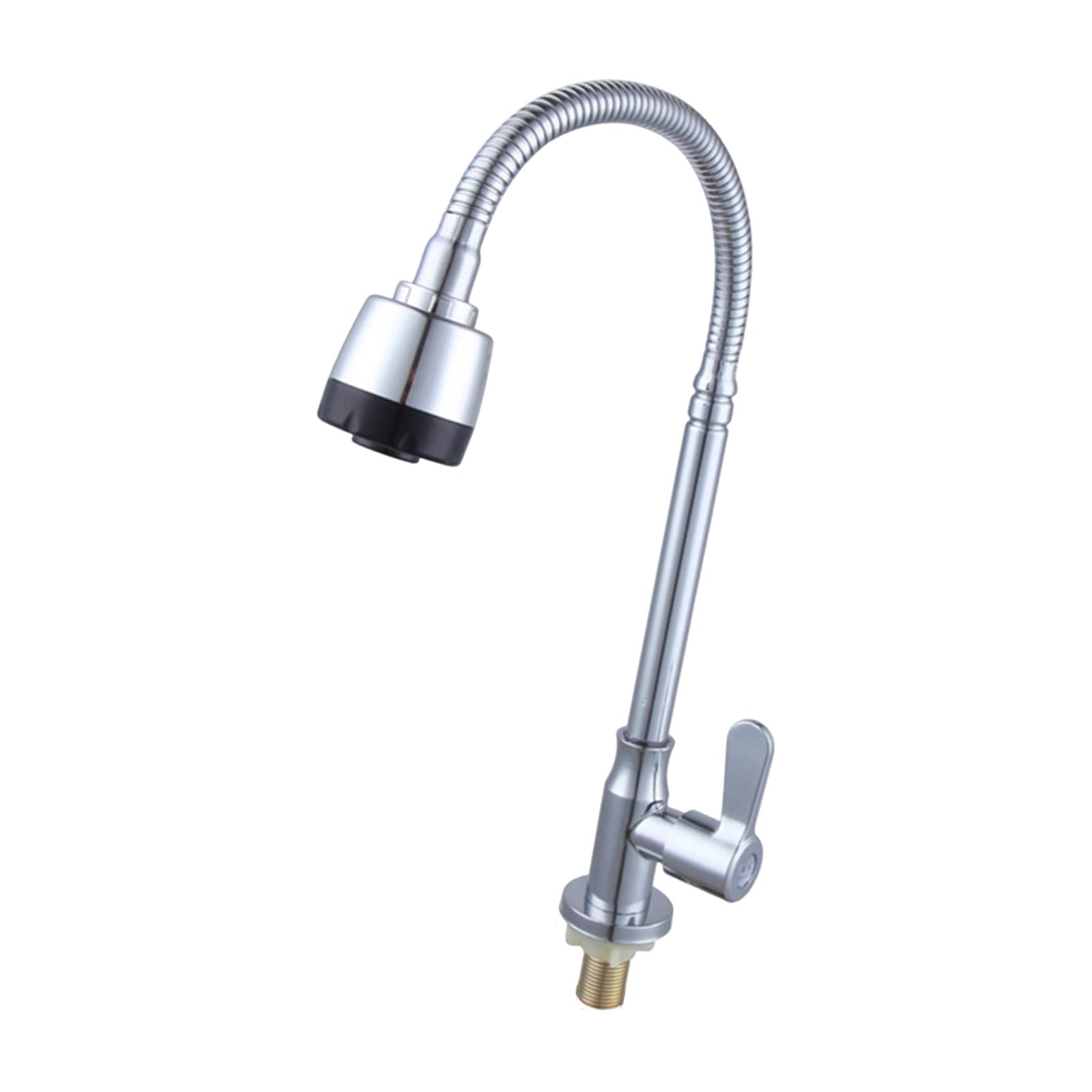 

Single Cold Water Faucet Practical Flexible Household Kitchen Tap for Home