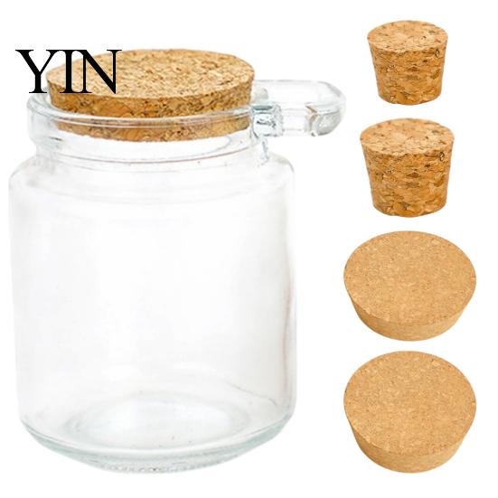 Reusable Cork Tapered Soft Wood Wine Cork, Leakproof Beer Bottle Stopper, Natural Wooden Lid for Glass Bottles Mason Jar, Kitchen Supplies Jar