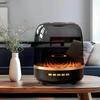 High-Quality Iridescent Black & Gold Glass Bluetooth Speaker with Subwoofer, USB-Powered.
