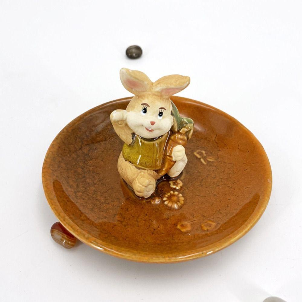 Cute Animals Jewelry Tray Multi-use Decorative Trinket Dish Storage Plate Organizer  Home Decor