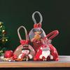 Sacs Cadeaux de Noël Pour Enfants Emballage de Fêtes Portable Grande Capacité Réutilisable Motif Bonhomme de Neige Cerf Père Noël DIY Avec Cordon de Serrage