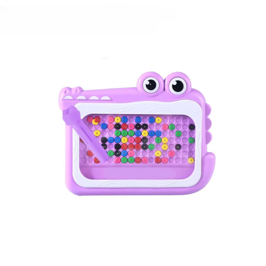 Kids Magnetic Beads Doodle Board with Puzzle Pen Drawing Toys for Children 3-8 Years Montessori Game Education Gift