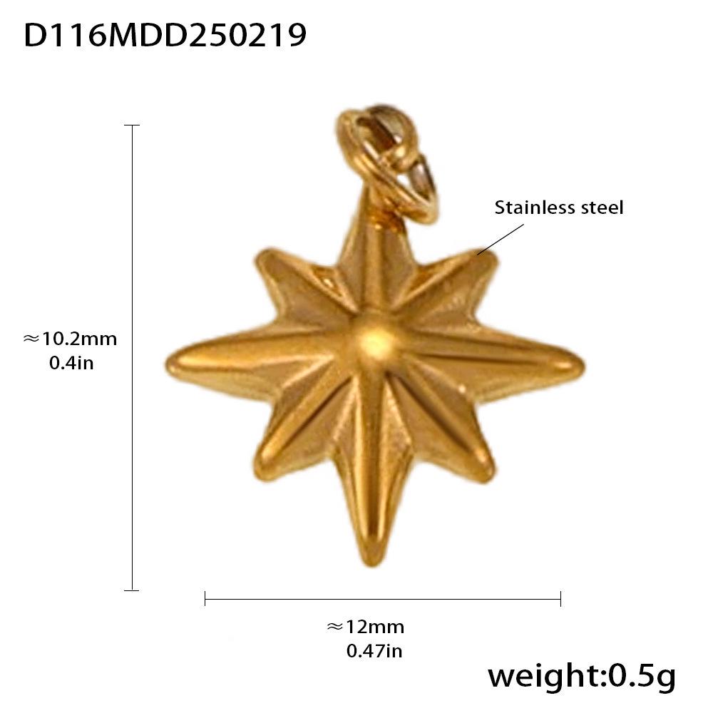 Qiong Yao Fashion Turquoise Star Pendant Handmade Necklace, Electroplated Stainless Steel with 18K Gold Plating