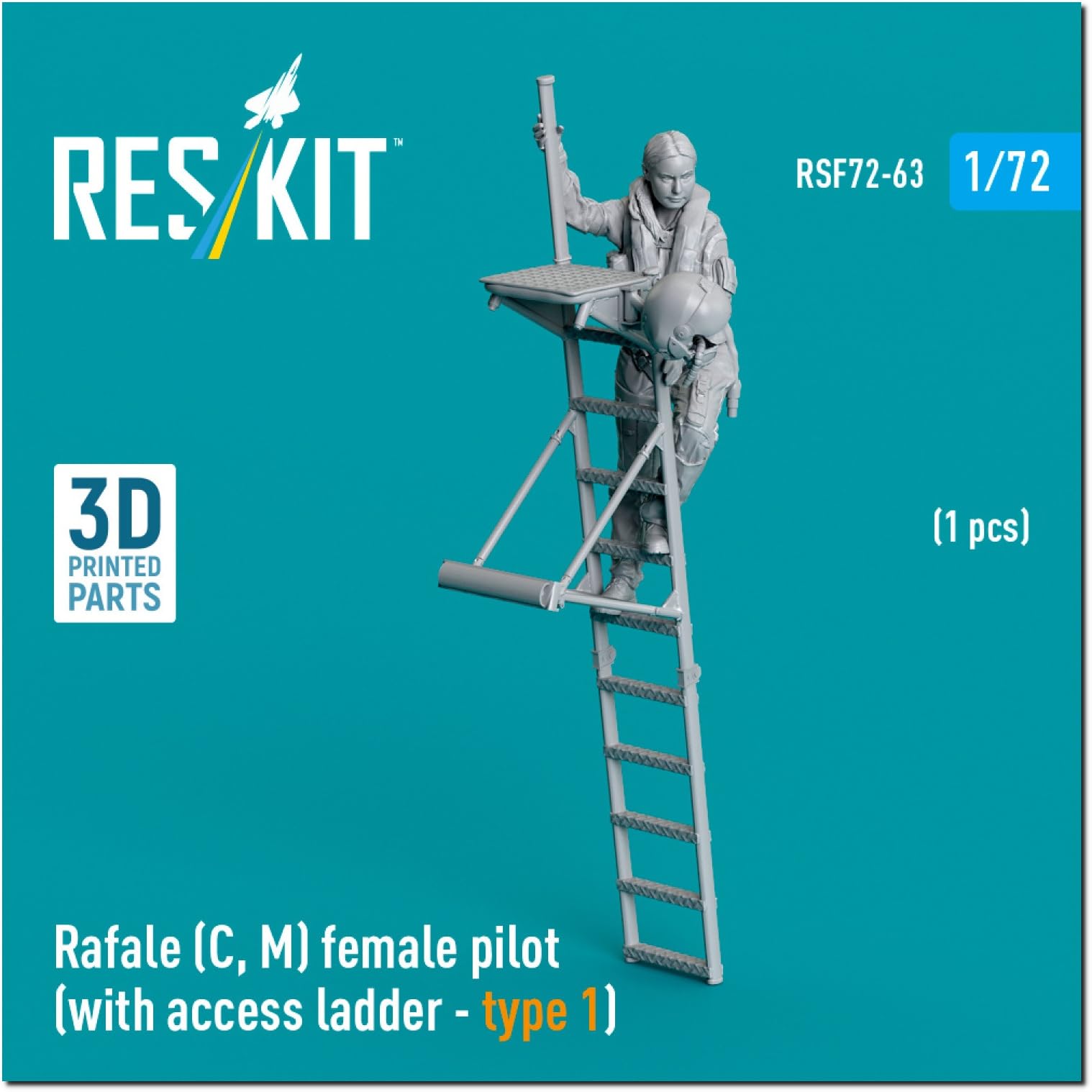 

Reskit Rafale Лестница пилота-женщины Тип 1 Набор из смолы 1/72 C/M с посадкой RSKF72-0063 (человек)