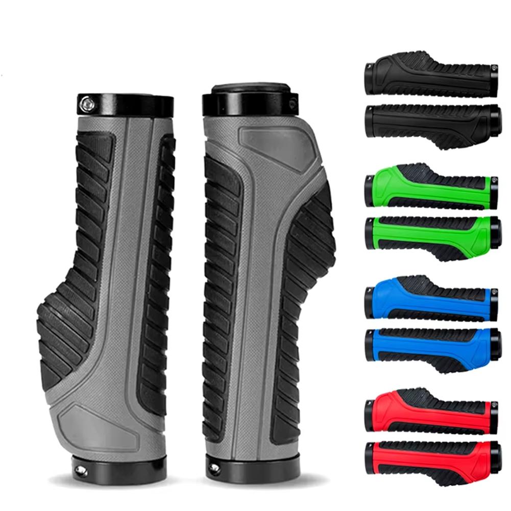Bicycle Grips MTB Road Bike Double Lock Rubber Handlebar Grips Anti-Skid Shock-Absorbing Bike Grips Handlebar