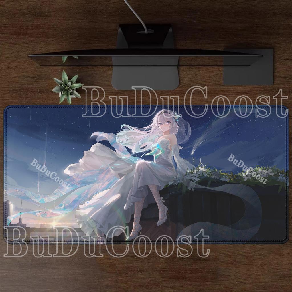 Anime Sexy Girl Firefly Honkai Star Rail HSR Mouse Pad Kawaii HD Printing Desk Mat Pc Cabinet Gaming Keyboard Xxl Large Mousepad