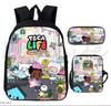 Naruto Bag Student Pack With Oxford Cloth And Cute Character Prints For Kids