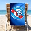 Fußball Straßburg Wappen Strandtuch - Weiche, Saugfähige Mikrofaser, Leicht, Ideal für Den Strand, Partys, Reisen, Camping Fan Geschenke