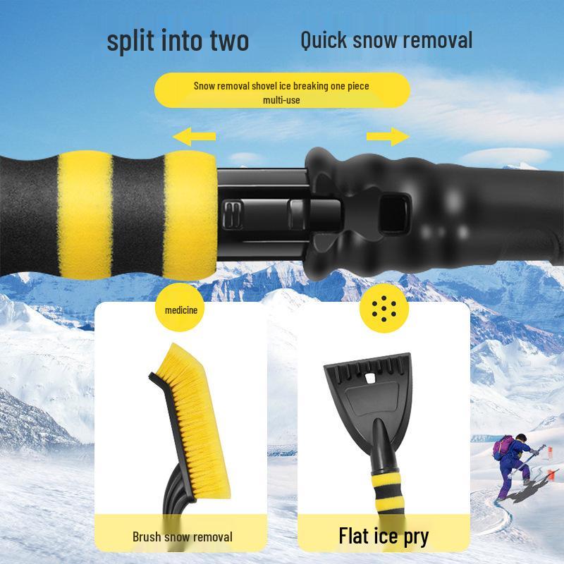 Multifunctional Car Snow Removal Tool: De-Icing Shovel and Brush for Winter Snow Scraping