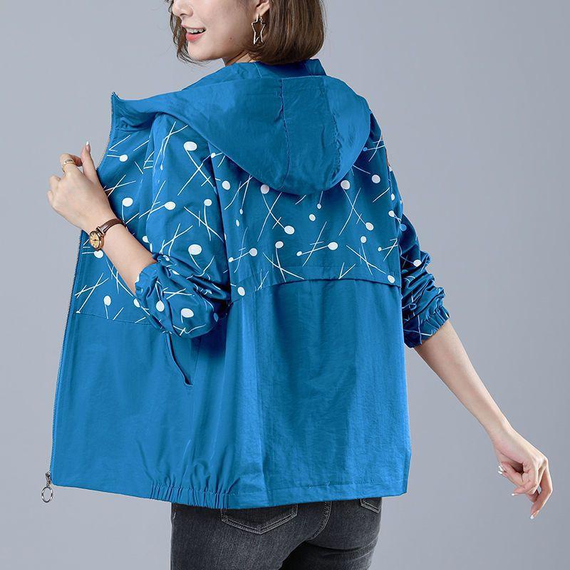 Lockerer Oversize-Frühlingsmantel Damen Mode-Oberbekleidung Mittleren Alters Mommy Sle Lässiges Kapuzentop für Damen