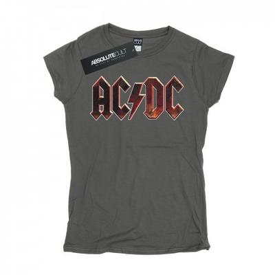 Damen/Damen Roh-Used-Logo Baumwoll-T-Shirt