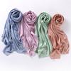 Luxury Stitch Diamond Floral Bubble Chiffon Instant Hijab Shawls Lady High Quality Wrap Beach Bufandas Ramadan Muslim Sjaal