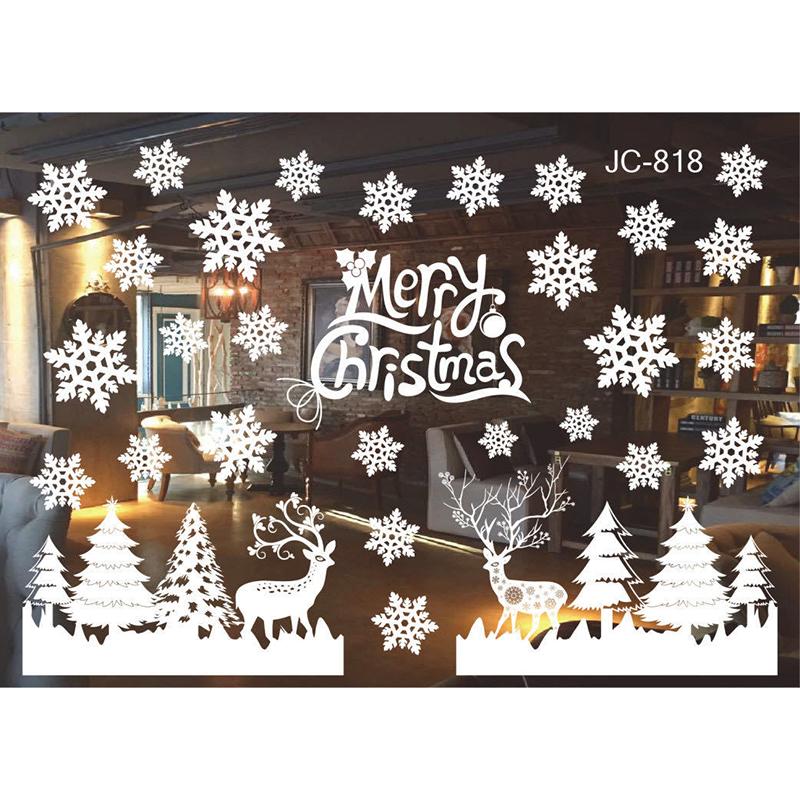 Electrostatic Christmas Window Decal Sticker No Trace Xmas Window Clings Glass Decor No Glue Residue Multi Patterns