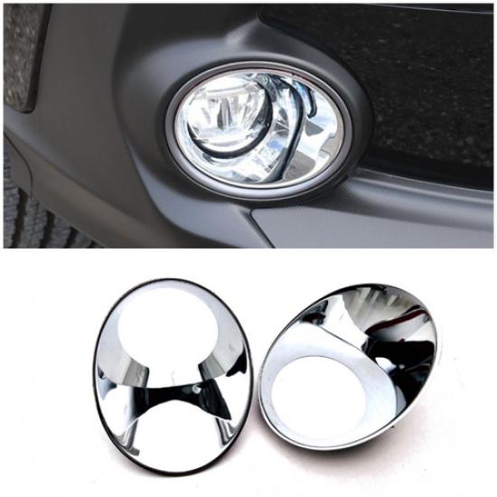 ABS Chrome Front Fog Light Lamp Ring Lid Cover Trim For 2024 Subaru Crosstrek