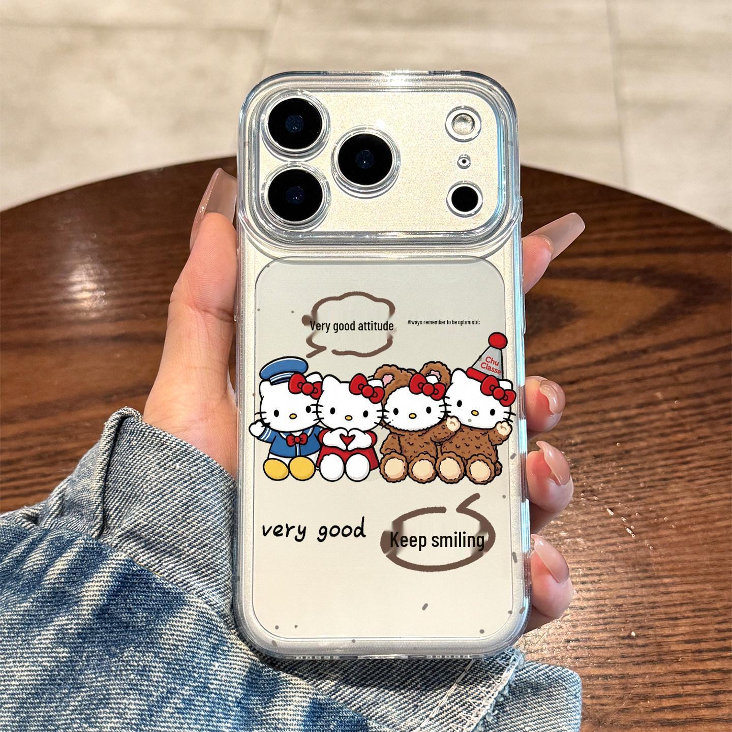 

Optimistic Cat iPhone Case for Models 13 to 17 - Stylish and Cute Design iPhone 15 Pro